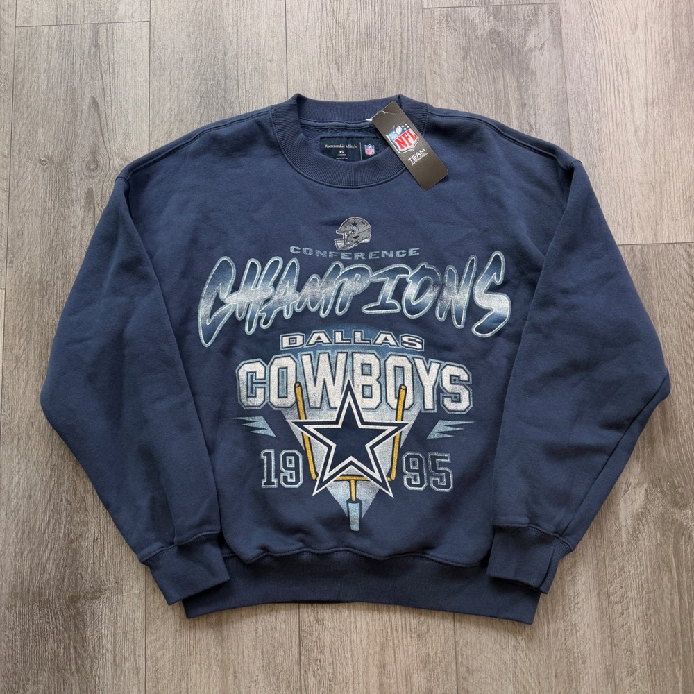 Abercrombie Fitch Dallas Cowboys 1995 Champions Sweatshirt XS Oversized NWT